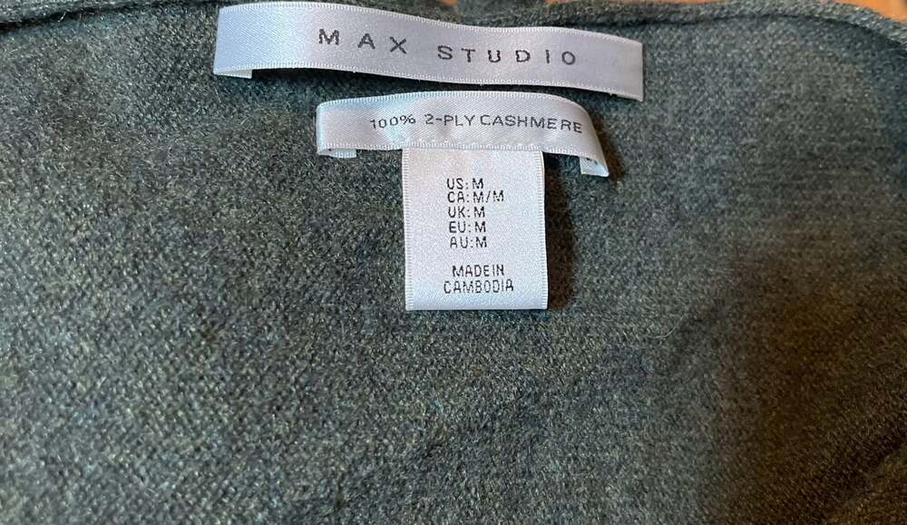 Max Studio Women's 100% 2-Ply Cashmere Long Sleeve Crew Neck Sweater, M - Picture 2 of 9